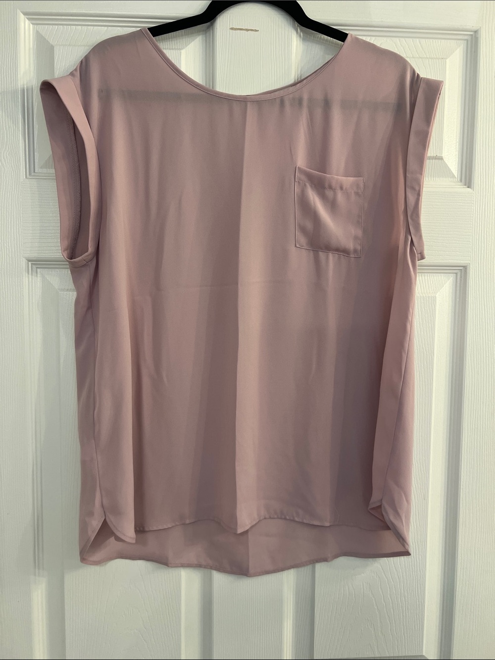 LOFT Blush Pink Sleeveless Pocket Blouse